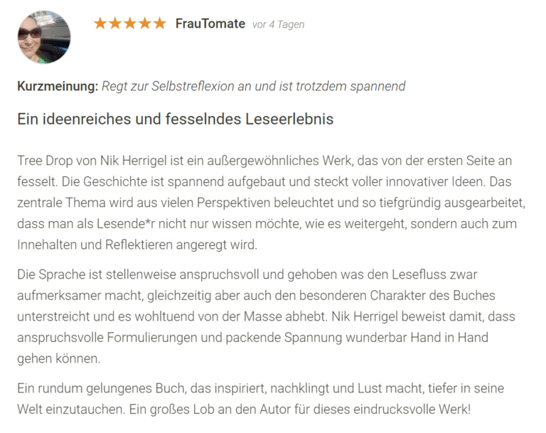 NetGalley Rezension Tree-Drop Der aschgraue Baum