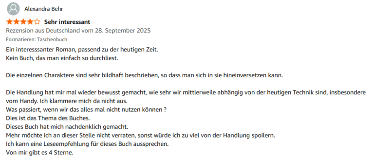 Amazon Rezension Tree-Drop Nov